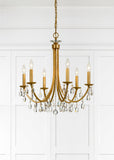 Bridgehampton 26'' Chandelier in Antique Gold - Lifestyle View (8826-GA-CL-S)