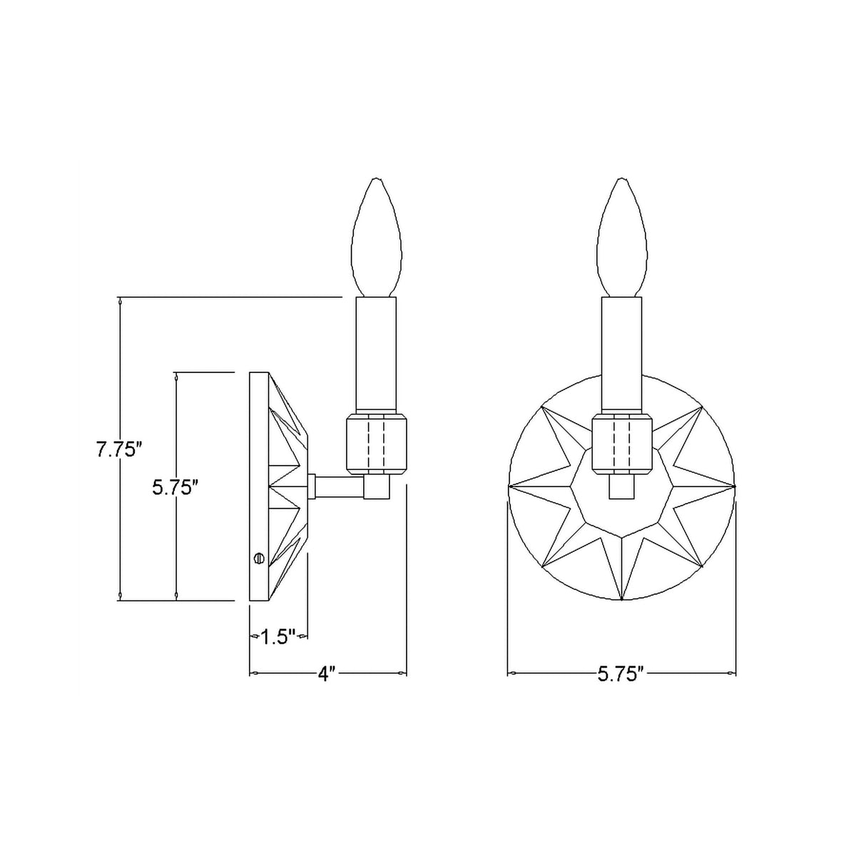 Carson 5'' Sconce dimensions
