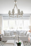Baxter 31.5'' Chandelier in Polished Nickel - Lifestyle View (8867-PN)