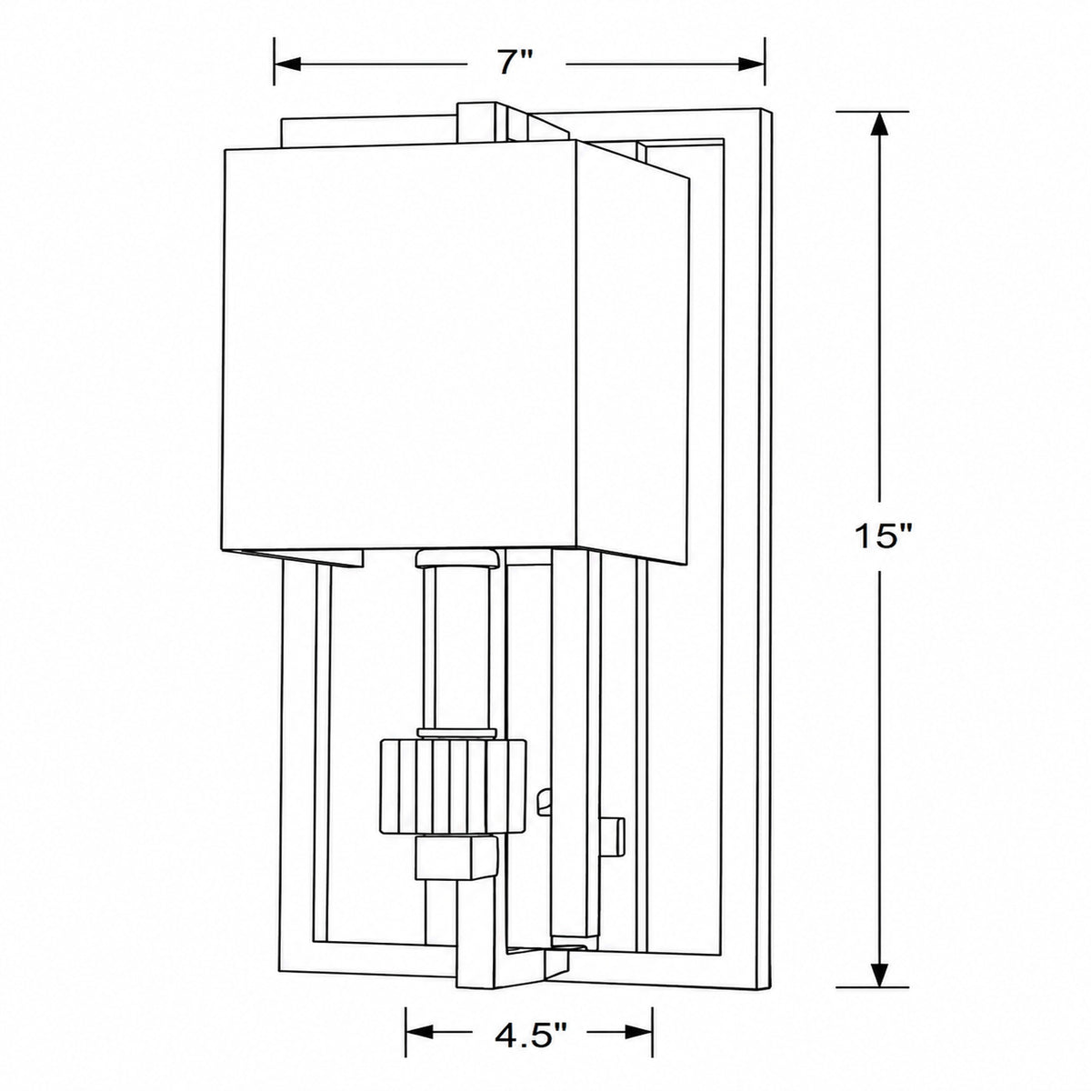 Dixon 7'' Sconce dimensions
