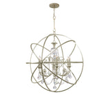 Solaris 40'' Chandelier in Olde Silver - Front View (9219-OS-CL-MWP)
