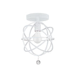 Solaris 9'' Semi Flush Mount in Wet White - Front View (9220-WW_CEILING)