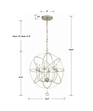 Solaris 22.5'' Chandelier - Dimensions Diagram (9226-OS)