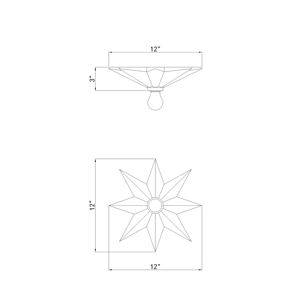 Astro 12'' Sconce dimensions