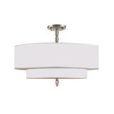 Luxo 26'' Semi Flush Mount in Satin Nickel - Front View (9507-SN_CEILING)