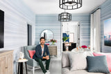 Hulton 25'' Chandelier in Matte Black - Lifestyle View (9595-MK)