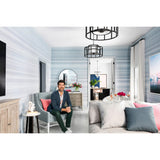 Hulton 25'' Chandelier in Matte Black - Lifestyle View (9595-MK)