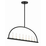 Abbott 42'' Linear Chandelier in Black - Additional View (ABB-3007-BK)