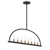Abbott 42'' Linear Chandelier in Black - Additional View (ABB-3007-BK)