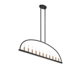 Abbott 54'' Linear Chandelier in Black - Additional View (ABB-3009-BK)