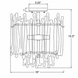 Ackerly 16'' Semi Flush Mount - Dimensions Diagram (ACK-920-AG)