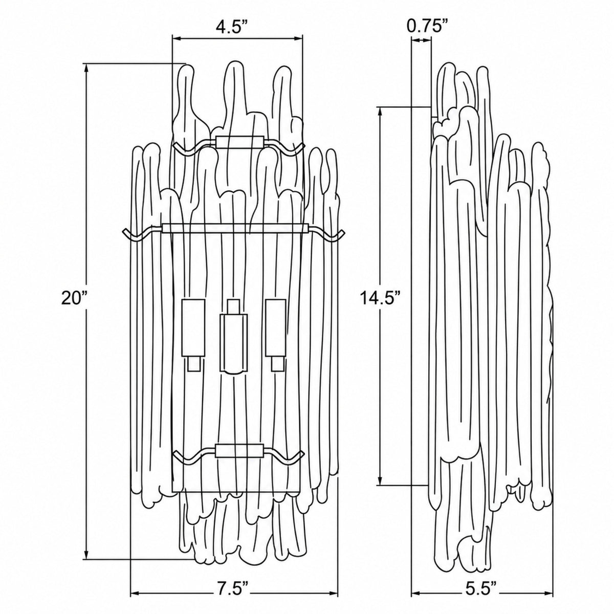 Ackerly 7.5'' Sconce dimensions