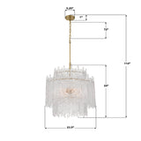 Ackerly 23.5'' Chandelier - Dimensions Diagram (ACK-928-AG)