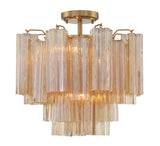 Addis 17.75'' Semi Flush Mount in Aged Brass - Front View (ADD-300-AG-AM_CEILING)