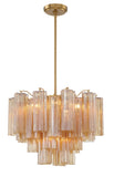 Addis 19.75'' Chandelier in Aged Brass - Front View (ADD-306-AG-AM)