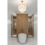 Addis 22'' Chandelier in Aged Brass - Lifestyle View (ADD-308-AG-WH)