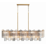 Addis 51.75'' Linear Chandelier in Aged Brass - Front View (ADD-317-AG-AU)