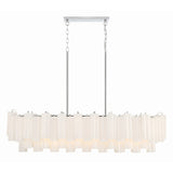 Addis 51.75'' Linear Chandelier in Polished Chrome - Front View (ADD-317-CH-WH)