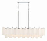 Addis 51.75'' Linear Chandelier in Polished Chrome - Front View (ADD-317-CH-WH)