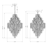 Addis 31.5'' Chandelier - Dimensions Diagram (ADD-319-AG-AU)