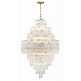 Addis 31.5'' Chandelier in Aged Brass - Front View (ADD-319-AG-CL)
