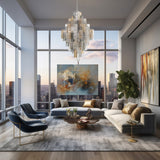 Addis 31.5'' Chandelier in Polished Chrome - Lifestyle View (ADD-319-CH-AU)