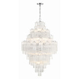 Addis 31.5'' Chandelier in Polished Chrome - Front View (ADD-319-CH-CL)