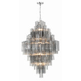Addis 31.5'' Chandelier in Polished Chrome - Front View (ADD-319-CH-SM)