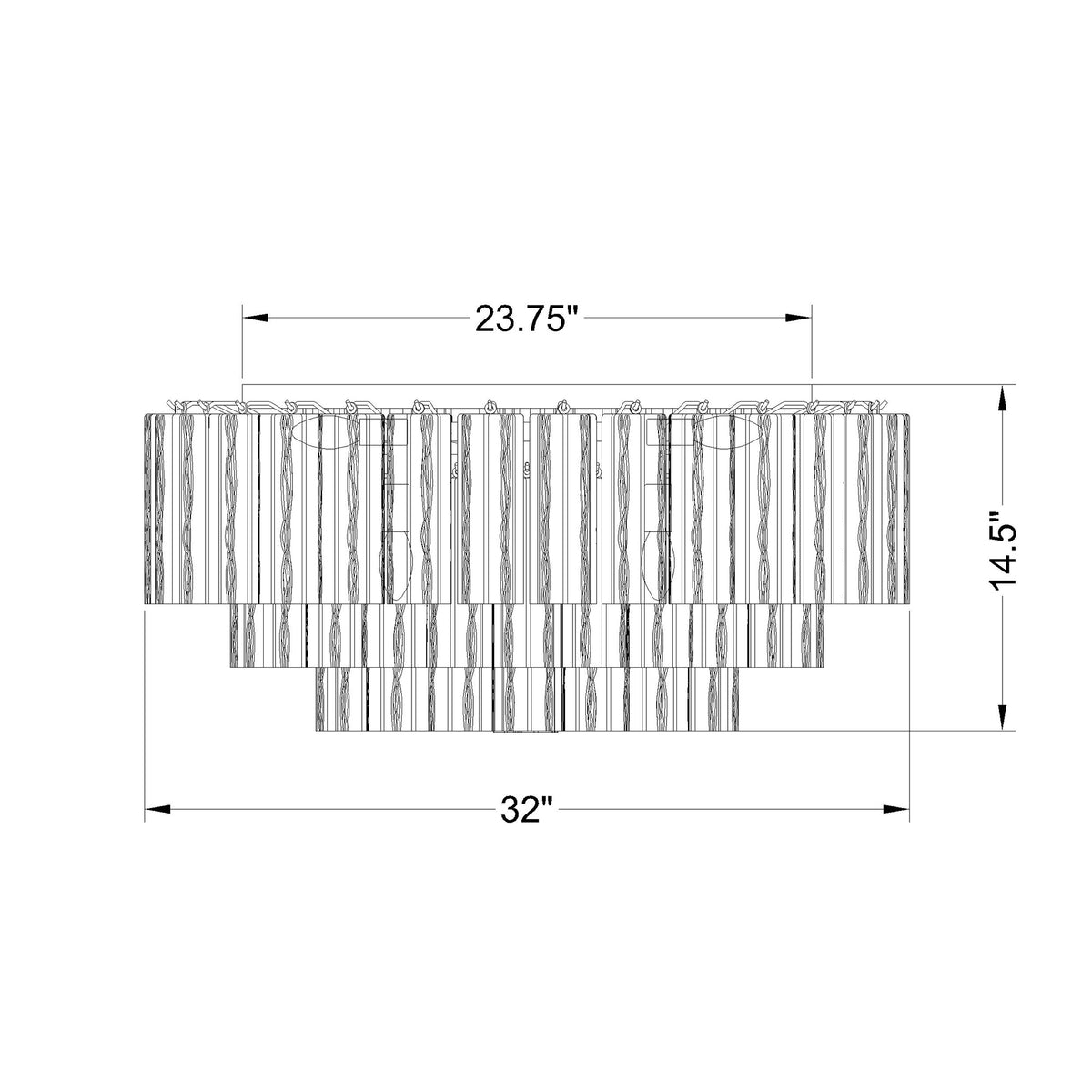Addis 32'' Flush Mount dimensions