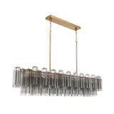 Addis 65'' Linear Chandelier in Aged Brass - Additional View (ADD-337-AG-SM)