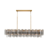 Addis 65'' Linear Chandelier in Aged Brass - Additional View (ADD-337-AG-SM)