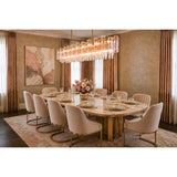 Addis 65'' Linear Chandelier in Aged Brass - Lifestyle View (ADD-337-AG-SP)