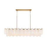 Addis 65'' Linear Chandelier in Aged Brass - Additional View (ADD-337-AG-WH)