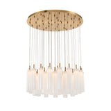 Addis 36" Integrated LED Multi-Light Pendant in Aged Brass - Additional View (ADD-423-AG-WH)