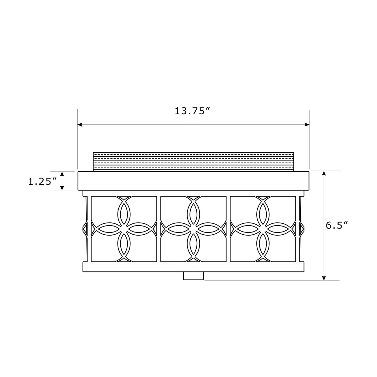 Anniversary 13.5'' Flush Mount dimensions