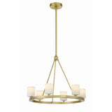 Aragon 22.75'' LED Chandelier in Soft Brass - Front View (ARA-10264-SB-ST)