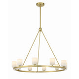 Aragon 34.75'' LED Chandelier in Soft Brass - Front View (ARA-10265-SB-ST)
