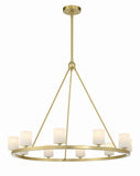 Aragon 34.75'' LED Chandelier in Soft Brass - Front View (ARA-10265-SB-ST)
