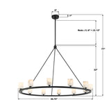 Aragon 46.75'' LED Chandelier - Dimensions Diagram (ARA-10266-MK-ST)