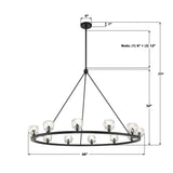 Aragon 48'' LED Chandelier - Dimensions Diagram (ARA-10266-MK)