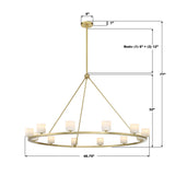 Aragon 46.75'' LED Chandelier - Dimensions Diagram (ARA-10266-SB-ST)