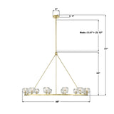 Aragon 48'' LED Chandelier - Dimensions Diagram (ARA-10266-SB)