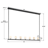Aragon 56'' LED Linear Chandelier - Dimensions Diagram (ARA-10267-MK-ST)