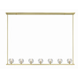 Aragon 56'' LED Linear Chandelier in Soft Brass - Front View (ARA-10267-SB)