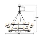 Aragon 58.75'' LED Chandelier - Dimensions Diagram (ARA-10269-MK-ST)