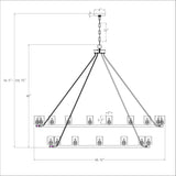 Aragon 58.75'' LED Chandelier - Dimensions Diagram (ARA-10269-MK-ST)