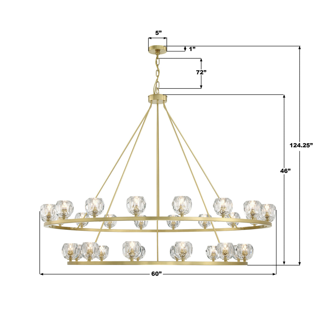 Aragon 60'' LED Chandelier | Crystorama Lighting