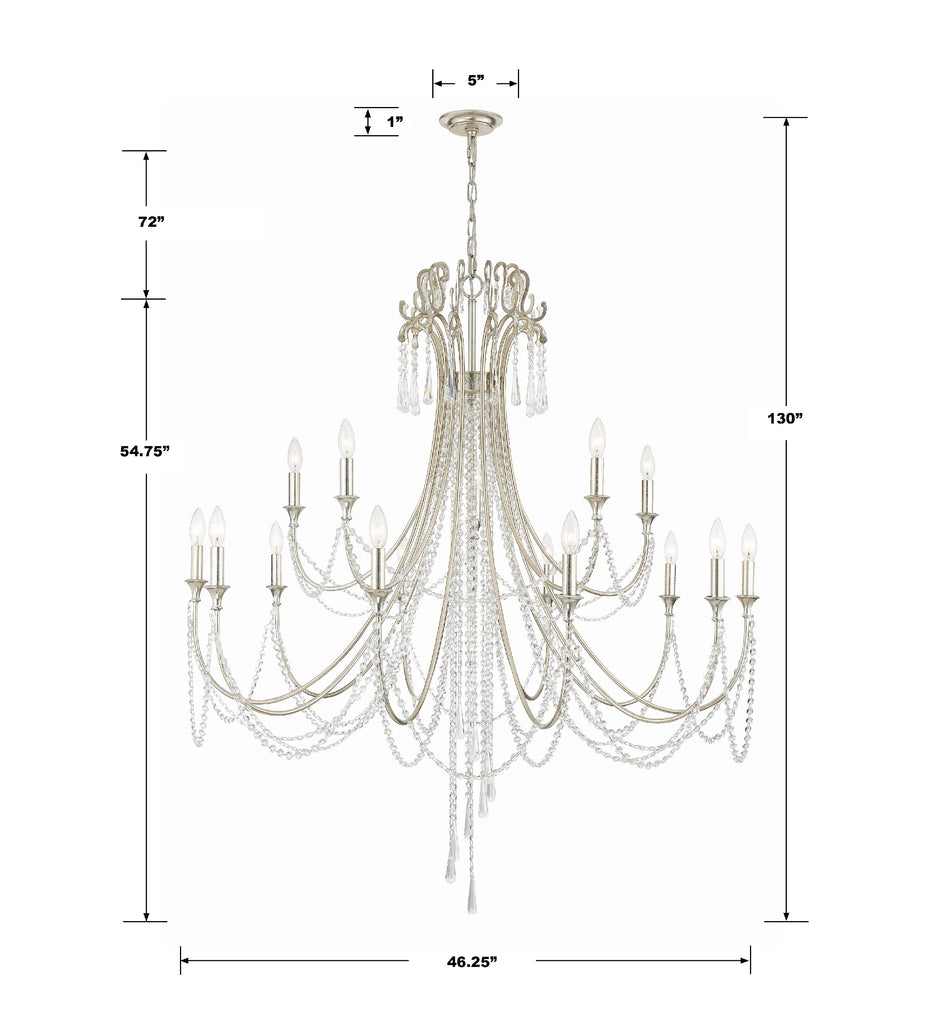 Arcadia 15 Light Chandelier – Crystorama