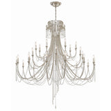 Arcadia 61'' Chandelier in Antique Silver - Front View (ARC-1929-SA-CL-MWP)
