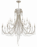 Arcadia 61'' Chandelier in Antique Silver - Front View (ARC-1929-SA-CL-MWP)